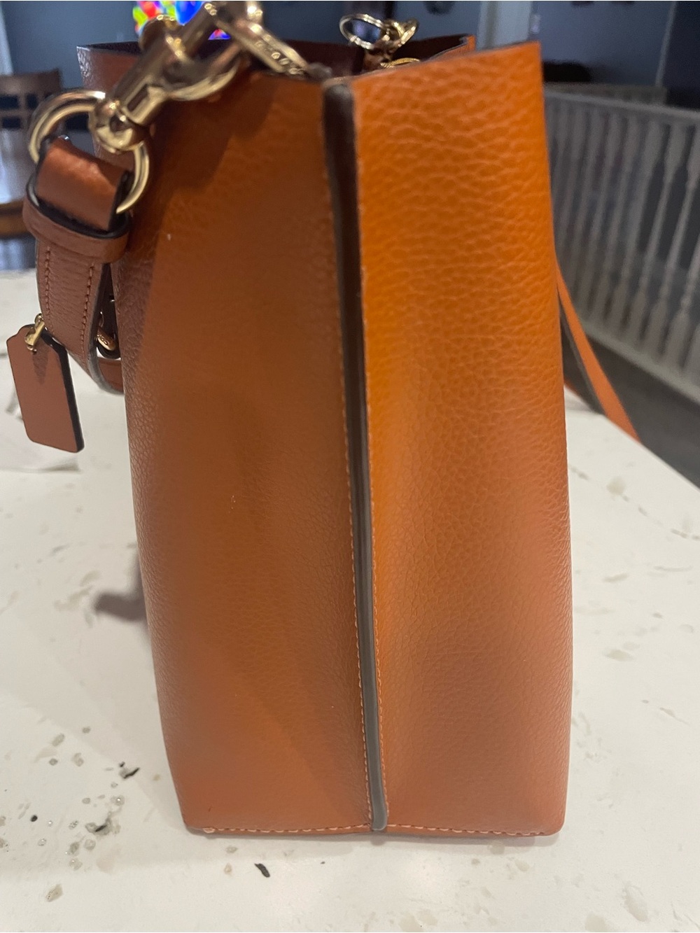 Coach Mollie Tote 25 in Ginger/Brown Leather - Like New - Picture 12 of 13